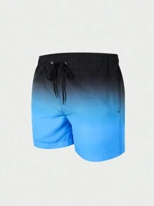 Manfinity Swimmode Men's Gradient Beach Shorts - Blue - View 3