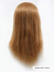 Mannequin Head With 100% Human Hair Straight Hair Training Head Manikin Head Cosmetology Doll Head For Hairdresser Girls Practice Styling Braiding With Clamp Stand Hair Extensions - S27 - View 7