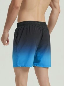 Manfinity Swimmode Men's Gradient Beach Shorts - Blue - View 2