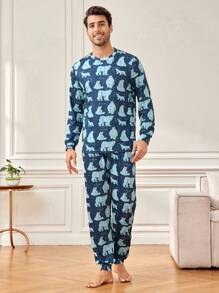 Nam In Polar Bea Nhà  Bộ đồ - Nhiều màu - Xem 6