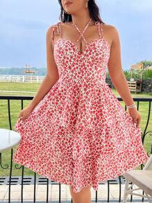 Flirla Dress Ukuran Plus - Merah - View 1