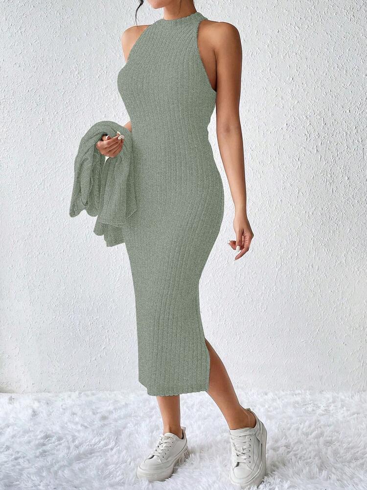 Hollow Out Details 2-In-1 Top And Skirt Set