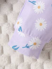 SHEIN Conjunto De Regalo Para Bebés Recién Nacidos De 6 Piezas Para Niñas Y Niños, Uso Diario En Primavera Y Otoño - Morado - Ver 8