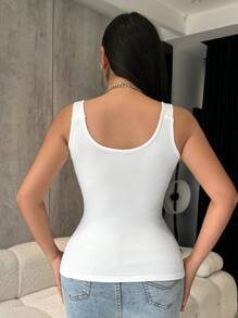 SHEIN SXY 蕾絲拼接吊帶上衣 - 白色 - 查看 2