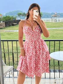 Flirla Dress Ukuran Plus - Merah - View 2