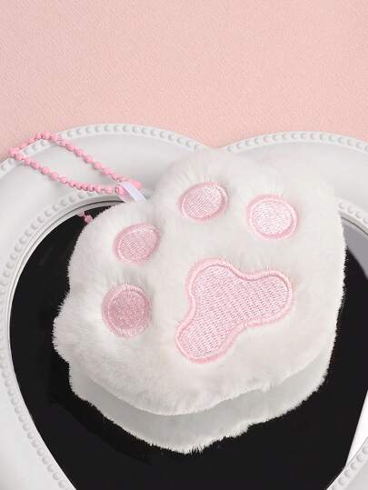 Kawaii 1pc Cute Plush Cat Paw Shape Keychain