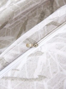Leaf Pattern Duvet Cover Set Without Filler - Multicolor - View 5