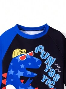 Toddler Boys' Dinosaur Printed Two-Piece Swimsuit Set - Multicolor - View 3