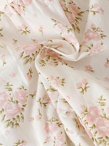 SHEIN 嬰兒女童可愛花卉印花長袖連體褲 - 彩色 - 查看 8