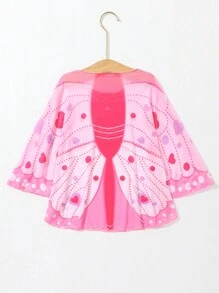 年輕女孩的心形和波點印花遮陽衣 - 彩色 - 查看 2