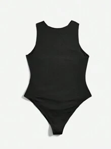 SHEIN Essnce Plus Size 3pcs Pleated Detail Sleeveless Bodysuit