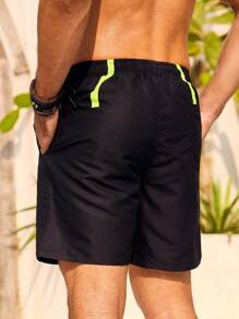 Surfspeed Men'S Sunglasses Print Drawstring Waist Beach Shorts - Multicolor - View 2