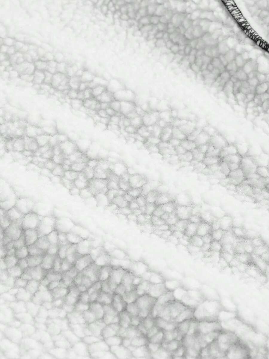 SHEINNeu Lamb Wool Lined Warm Stand Collar Jacket SHEIN ASIA