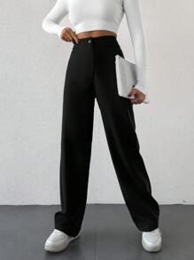 Pantalon De Costume Droit Pour Femme