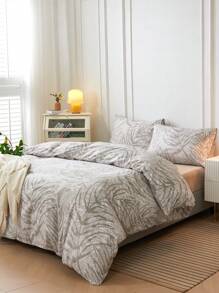 Leaf Pattern Duvet Cover Set Without Filler - Multicolor - View 2