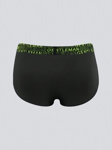 男士3入組字母圖案三角設計內衣褲 - 彩色 - 查看 2