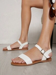 SHUZIA Women's Flat Sandals - White - View 5