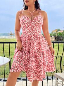 Flirla Dress Ukuran Plus - Merah - View 6