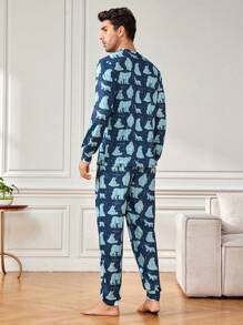 Nam In Polar Bea Nhà  Bộ đồ - Nhiều màu - Xem 2