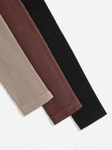 Women's Solid Color Ribbed Sports Leggings Yoga Pants - Multicolor - View 7