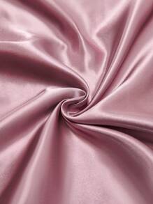 2入組緞面素色枕套臥室軟枕套床上用品 - 藕粉色 - 查看 8