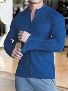 Manfinity Sport Corelite Boyfriend Style Men's Zipper Closure Sports Jacket  Workout Tops Workout Tops Gym Top Fall Breathable