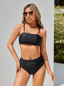 Swim SXY Summer Beach Women's Ruched Swim Bottom Wedding