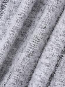 SHEIN Girls' New Color Block Striped Round Neck Long Sleeve T-Shirt - Multicolor - View 7