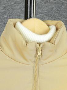 SHEIN Wattierter Mantel Für Mädchen Mit Gürtel