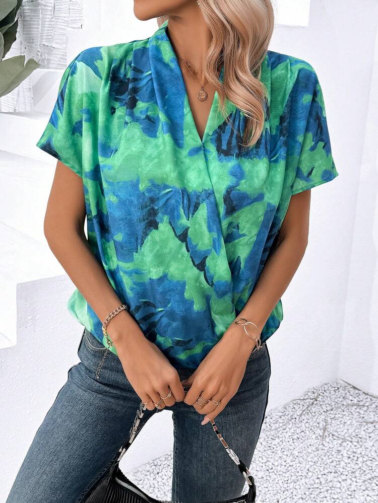 Tie-Dye Wrap Shirt