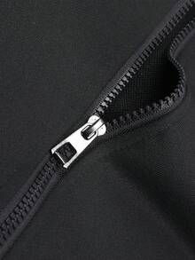 男士時尚聖誕圖案戶外露營健行休閒度假運動夾克 - 黑色 - 查看 6