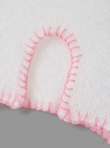 Sweetina Short Split Hem Sweater With Flared Sleeves - White - View 9