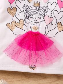 SHEIN 女孩情人節T卹 - 彩色 - 查看 6