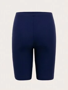 女士顏色衝突對比游泳下著 - 藍色 - 查看 2