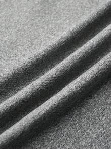 SHEIN Essnce Của phụ nữ Vòng cổ Tay áo dài Áo thun - Xanh đậm - Xem 5