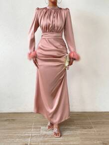 Chiquease Women Dresses - Baby Pink - View 3