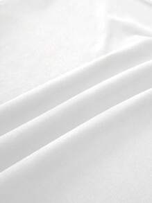 INAWLY Solid Round Neck Slim Fit Tee Fall Cloth For Women - White - View 3