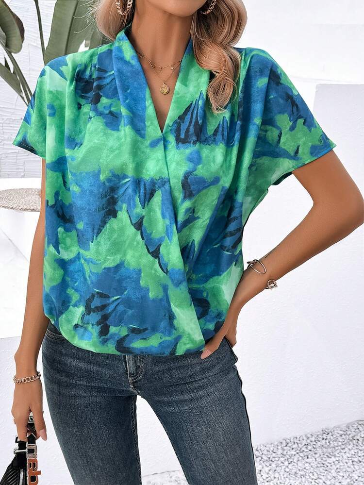 Tie-Dye Wrap Shirt