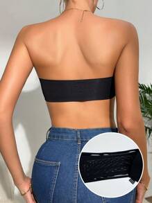 Women's Front Closure Strapless Bra - Black - View 2