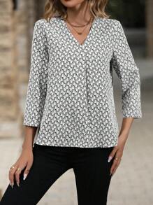 EMERY ROSE Mô hình Tay áo cuộn lên Áo sơ mi - trắng - Xem 6