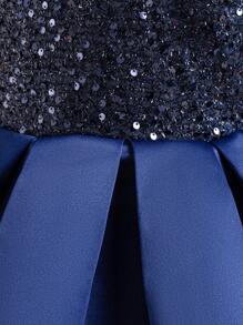 小女孩閃閃發亮的火車裙 - 藍色 - 查看 6