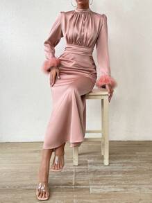 Chiquease Women Dresses - Baby Pink - View 4