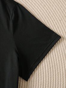 Calvaya 大尺碼女卡通印花短袖 T 卹