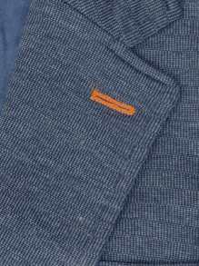 I FineLong 男士纯色时尚商务西装外套 - 藍色 - 查看 5