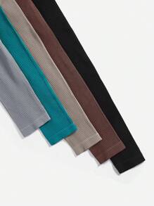 Yoga Basic 女性純色運動緊身褲 - 彩色 - 查看 4