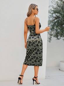 GENKIRA Floral Printed Spaghetti Strap Dress - Multicolor - View 2