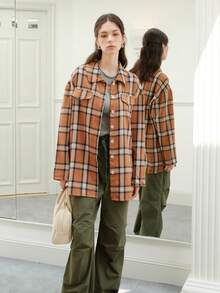 Checkered Long Sleeve Shirt - Yellow - View 5