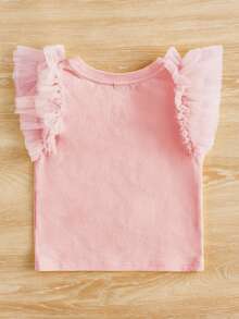 SHEIN 年輕女孩夏季舒適無袖背心，休閒穿著 - 粉色 - 查看 2