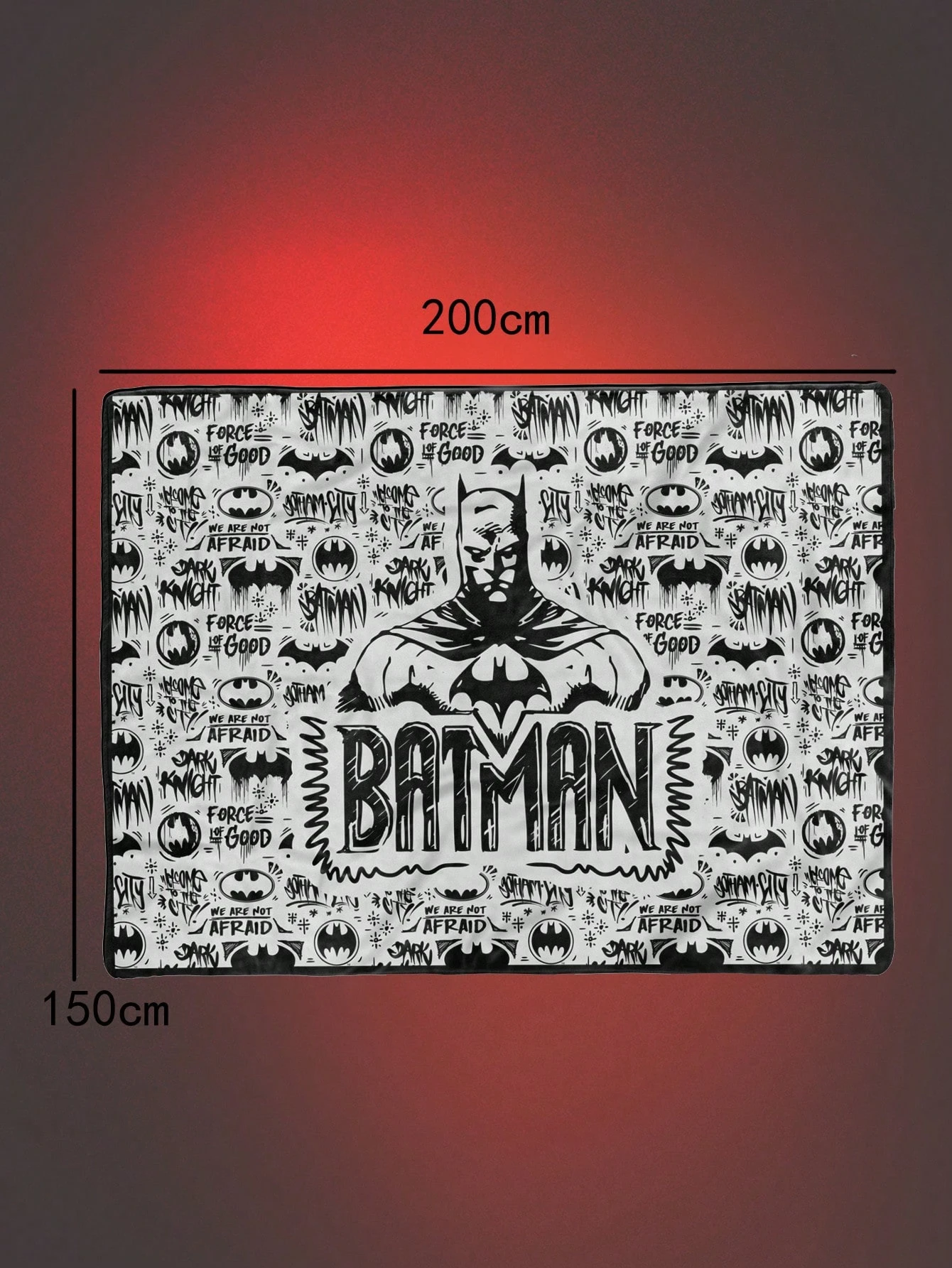 Our Batman X ROMWE 1pc Bat Printed Blanket is such a vibe - ROMWE