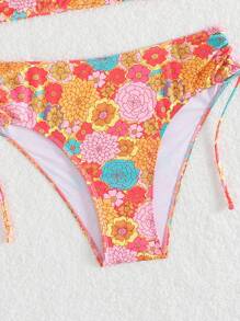 Swim Mod Summer Beach Ladies' Floral Printed Bikini Set - Multicolor - View 6